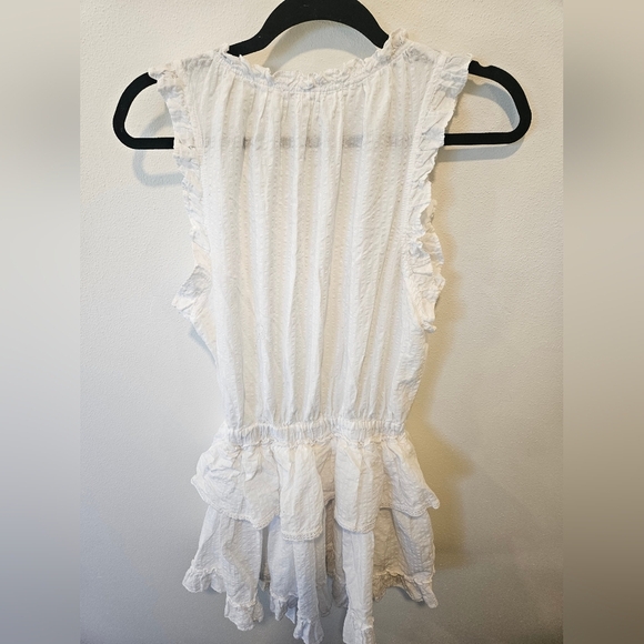 Mustard Seed Ruffled Tiered Cotton Sleeveless Mini Dress Large - Picture 4 of 7